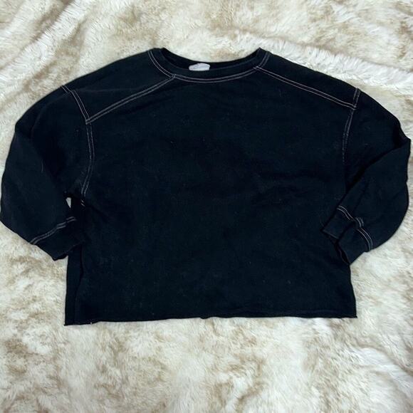 Sage collective black body fit crewneck sweatshirt | Sz M - Picture 2 of 5
